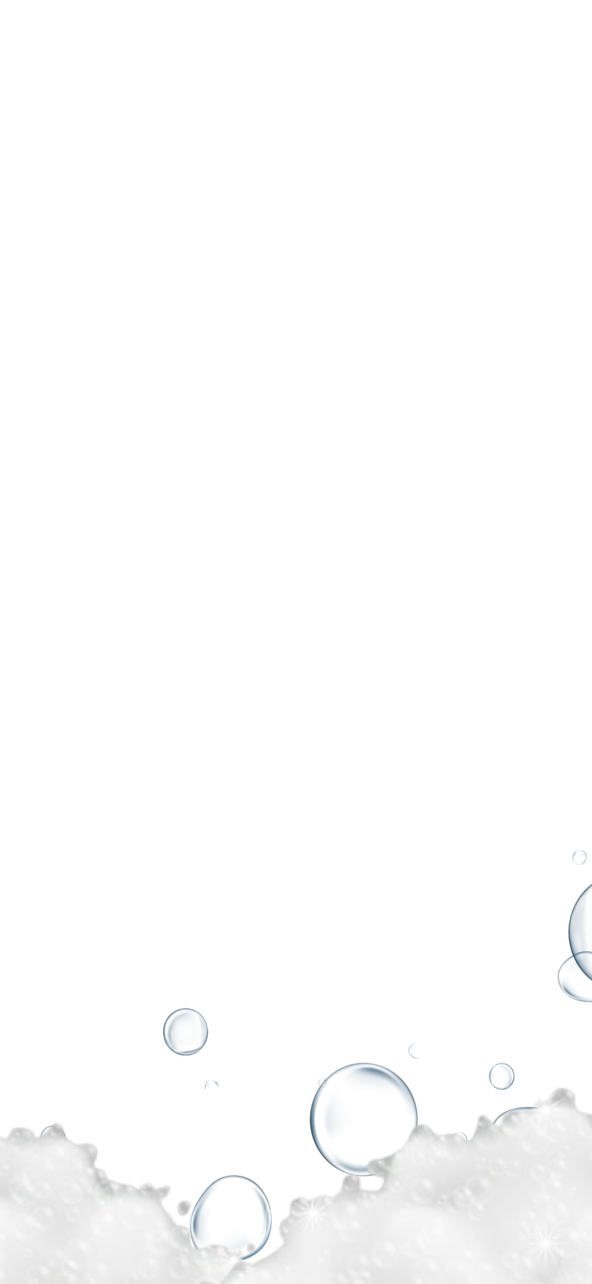 Dogs with soap and bubbles